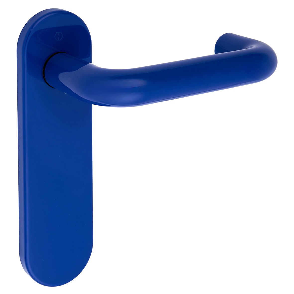 Cobalt Blue Nylon Steel Core Safety Latch Door Handles - Paris Range - 165 x 46mm - view 6