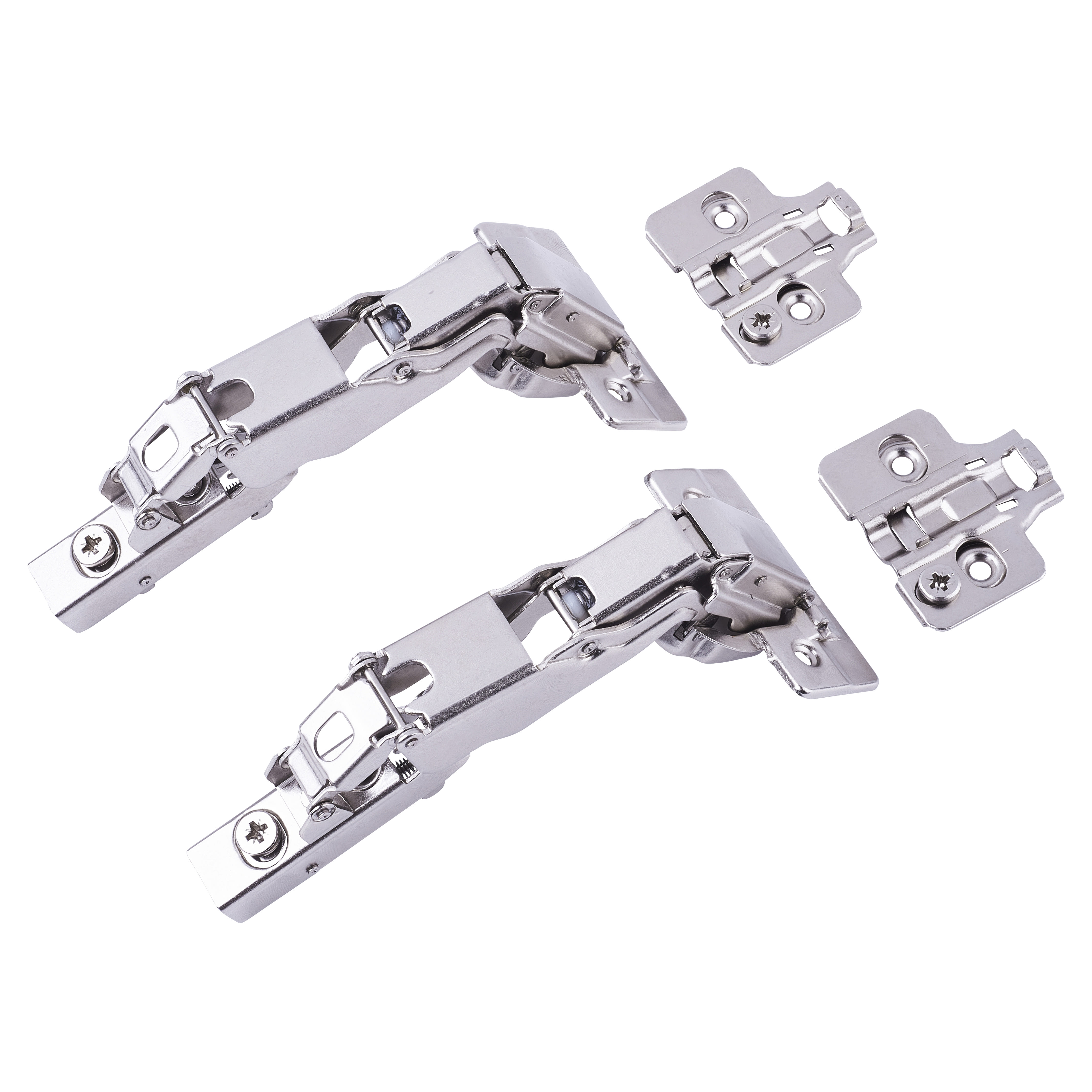 Clip-On Cabinet Hinge - 165° - Soft Close - Half Overlay - Chrome Plated - view 2