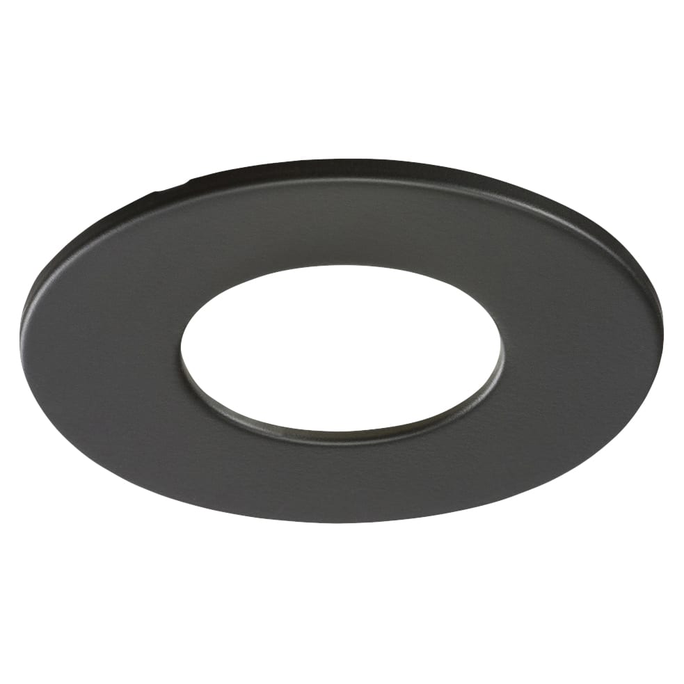 Fire Rated Recessed Flat Downlight Bezel - Matt Black - view 2