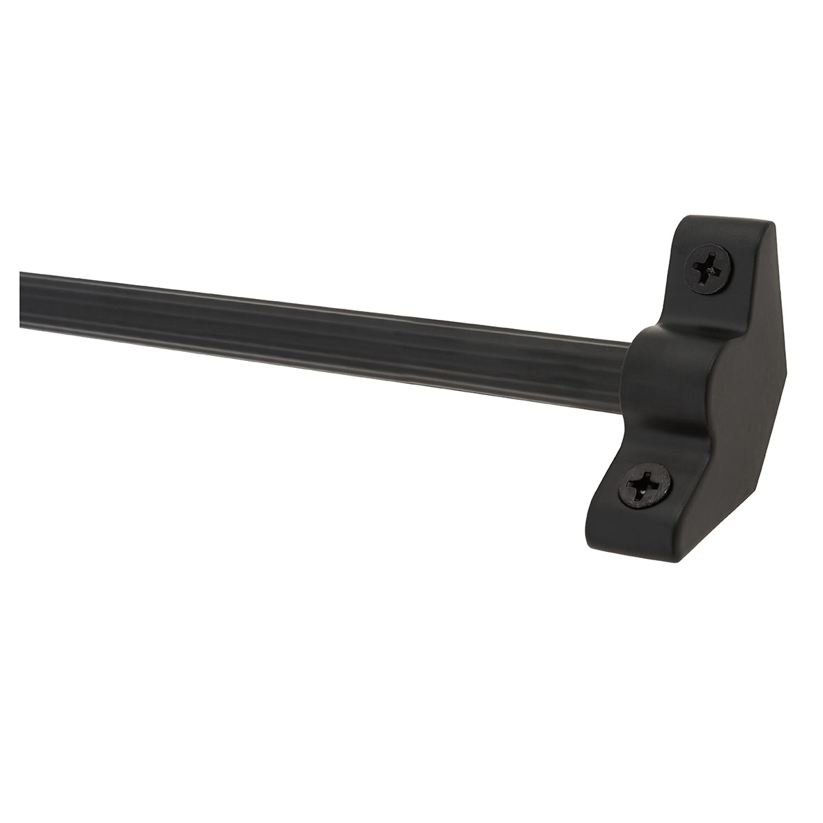 Lines Stair Rod with Plain Finials - 900mm Length - Matt Black - view 2