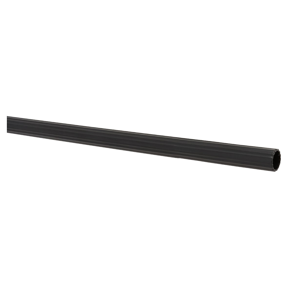 Lines Stair Rod with Plain Finials - 900mm Length - Matt Black - view 3