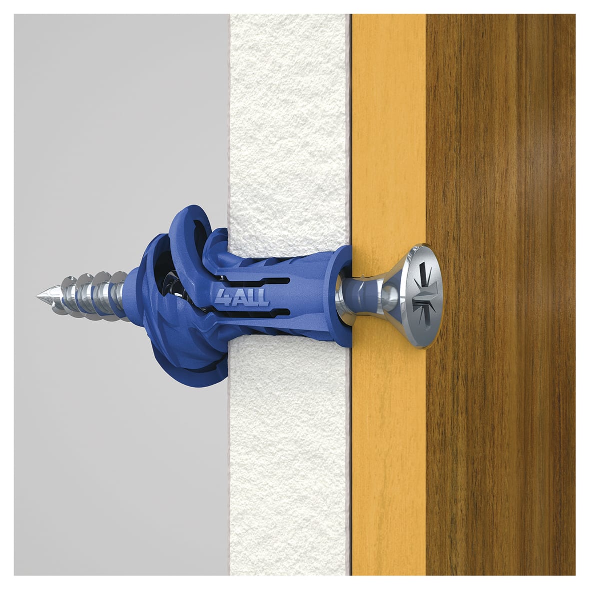 RAWL4ALL Nylon Wall Plug - 6 x 30mm - Blue - Pack of 100 - view 5