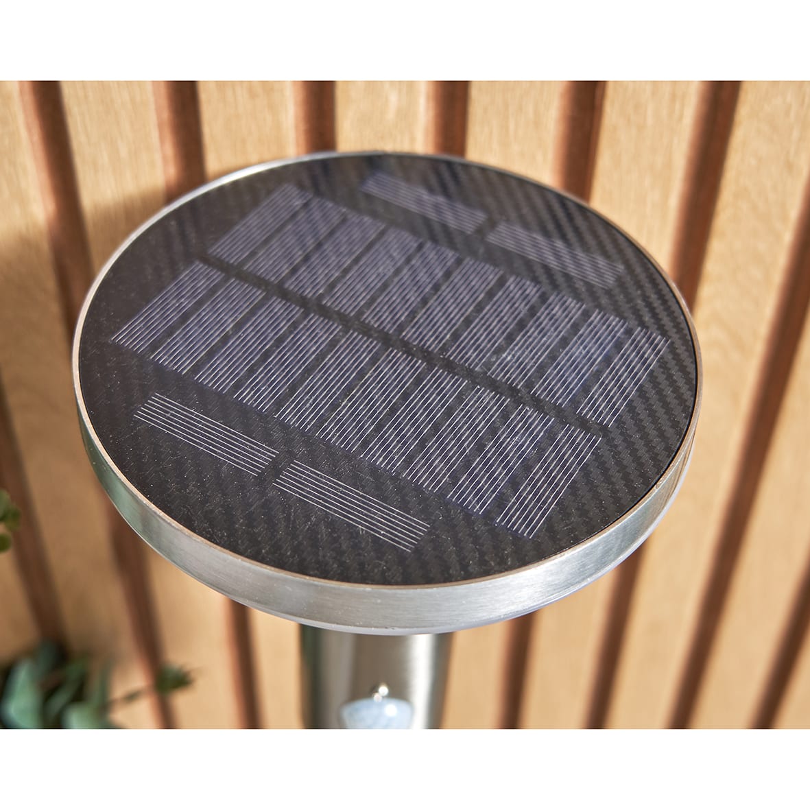 Forum Zink Claire 2W LED Solar Outdoor Down Wall Light with PIR - IP44 - 3000K - Stainless Steel - view 6