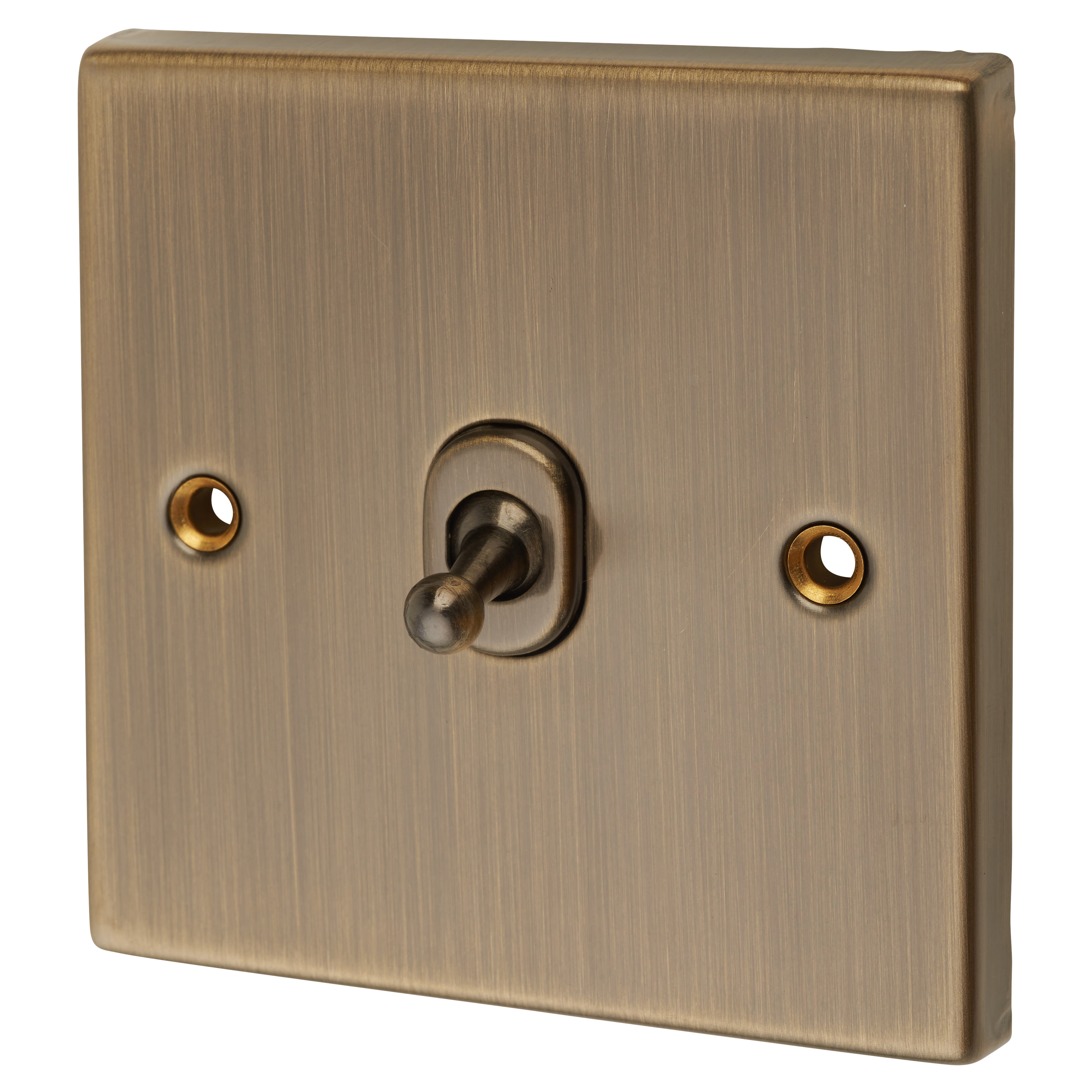10AX 1 Gang 2 Way Toggle Light Switch - Antique Brass - view 2
