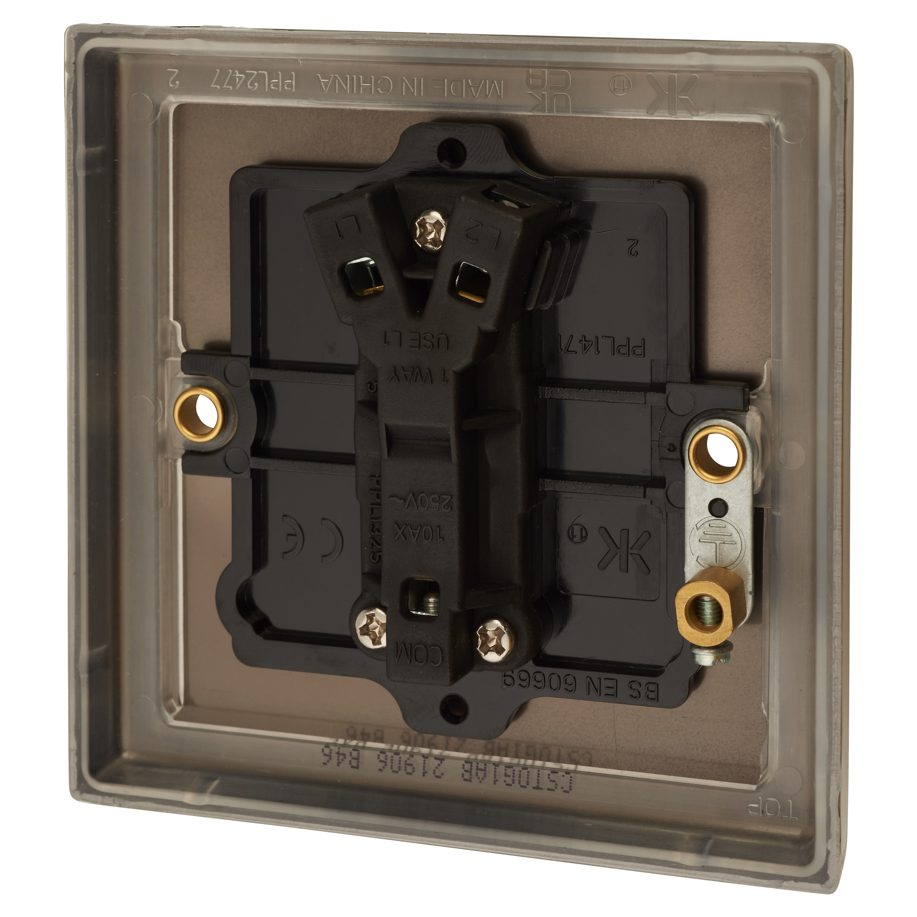 10AX 1 Gang 2 Way Toggle Light Switch - Antique Brass - view 3