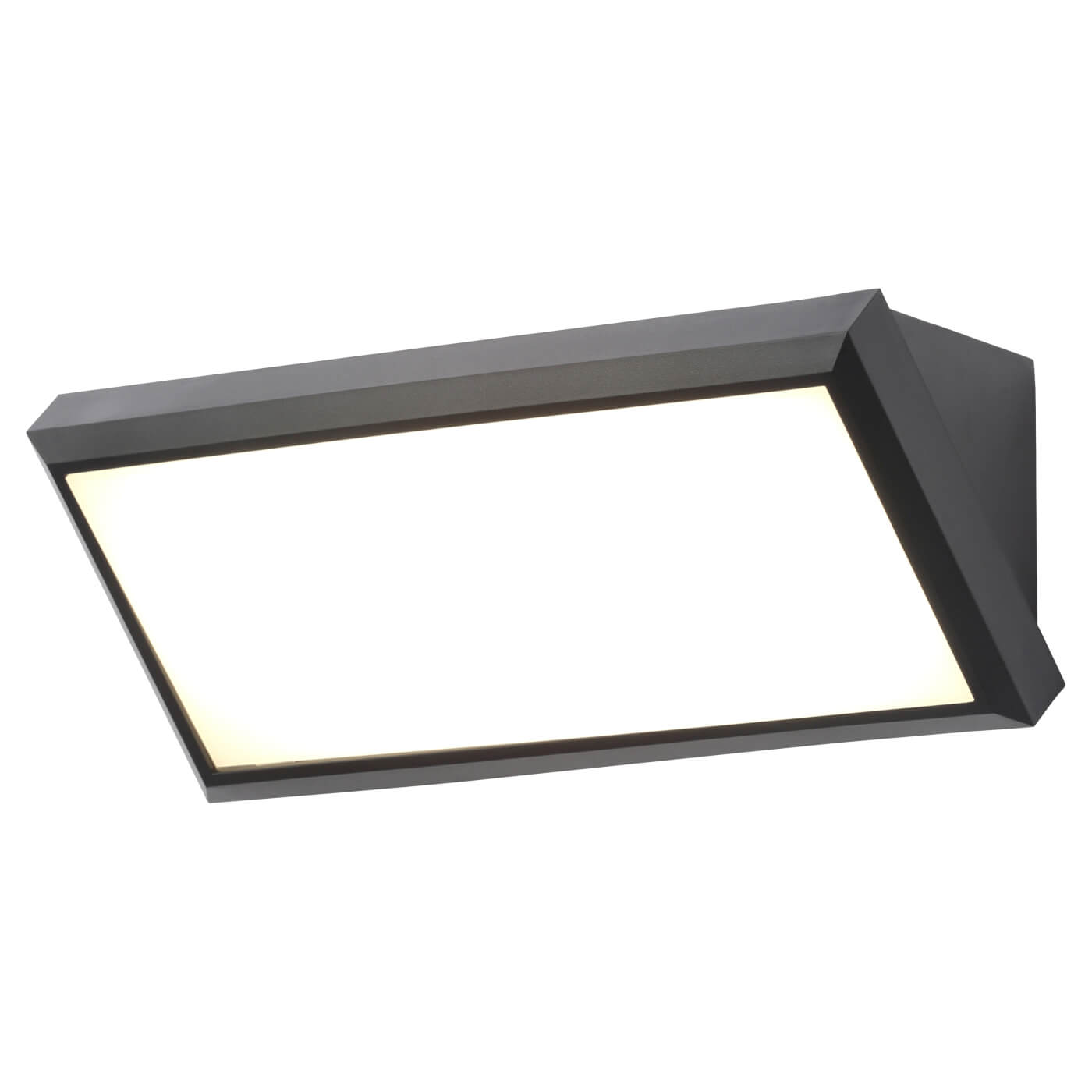 Forum Coast Luton 12W LED Wedge Outdoor Down Wall Light - IP65 - 4000K Cool White - Black - view 3