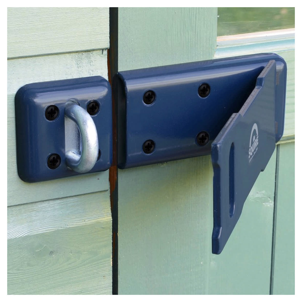 Hardened Steel High Security Hasp & Staple - 231 x 76mm - Blue - view 5