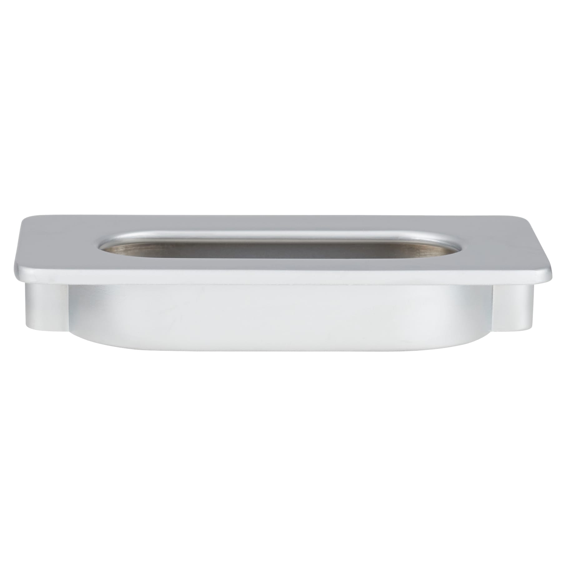 Rectangular Flush Cabinet Pull Handle - 74 x 39mm - Matt Chrome - view 3