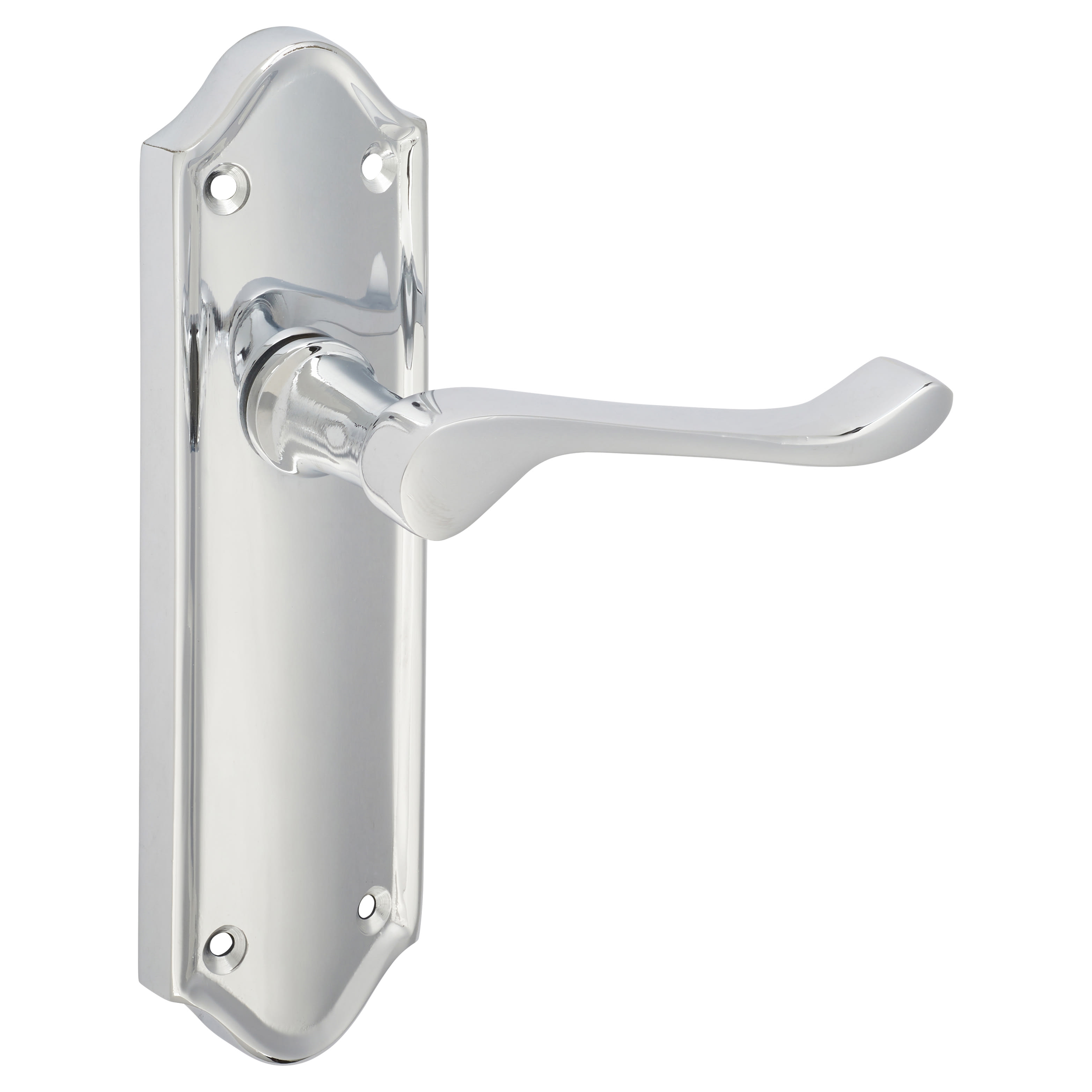 Polished Chrome Scroll Latch Door Handles Pack - Ashmead Range - view 3