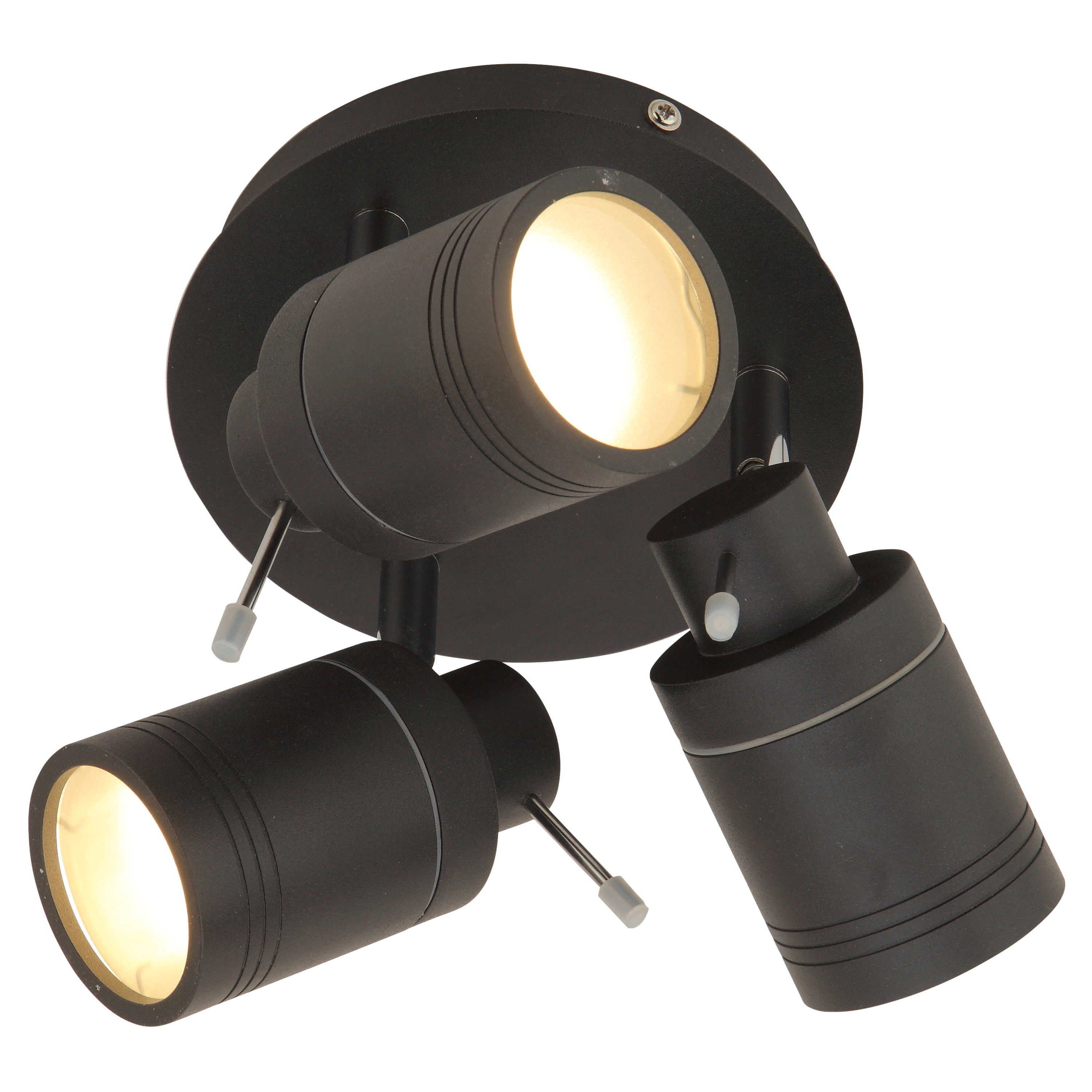 Forum Spa Scorpius 3 Light LED Bathroom Ceiling Spotlight - IP44 - Matt Black - view 2