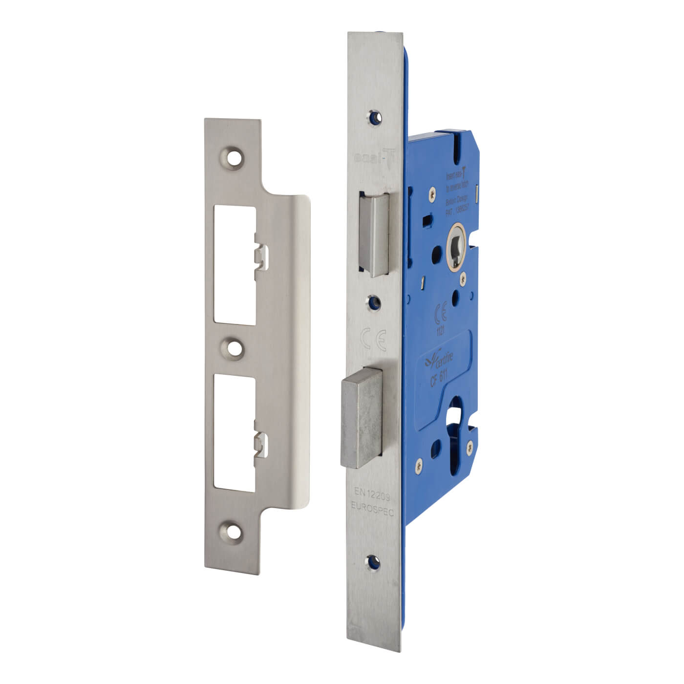 Architectural DIN Euro Sashlock - 85mm Case - 60mm Backset - Satin Stainless Steel - view 2