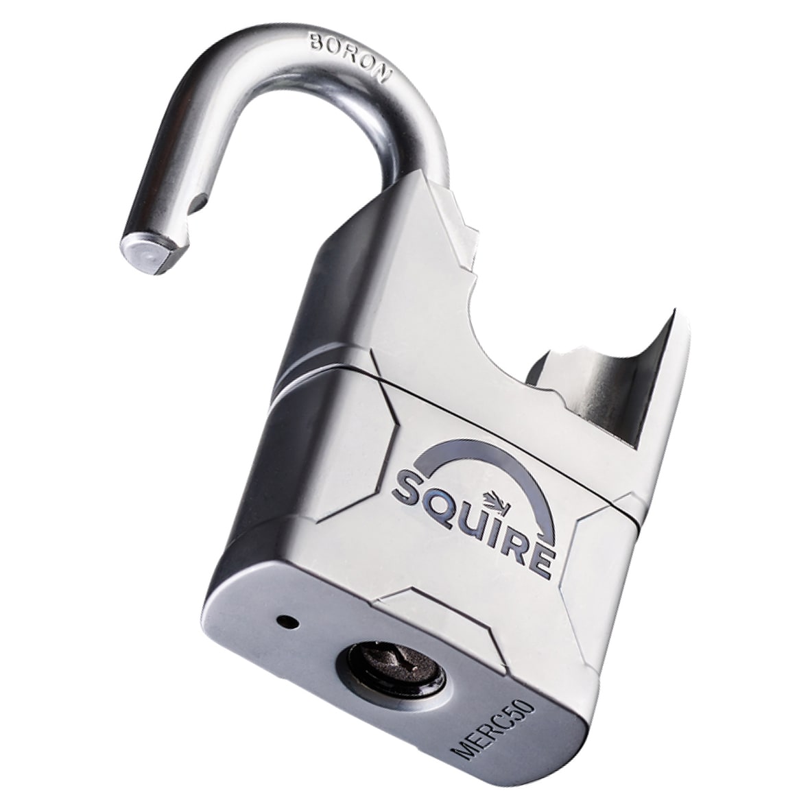 MERCURY 50CS High Security Closed Shackle Padlock - 50mm Body - 19 x 16mm Shackle - Silver - view 3