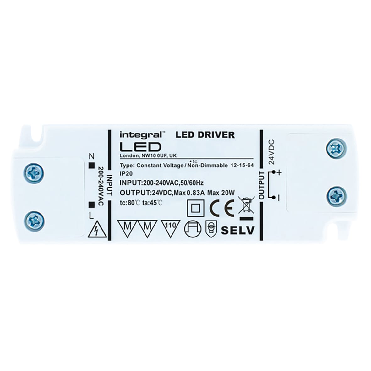 LED 24V 50W Constant Voltage LED Driver - - 200-240VAC - view 2