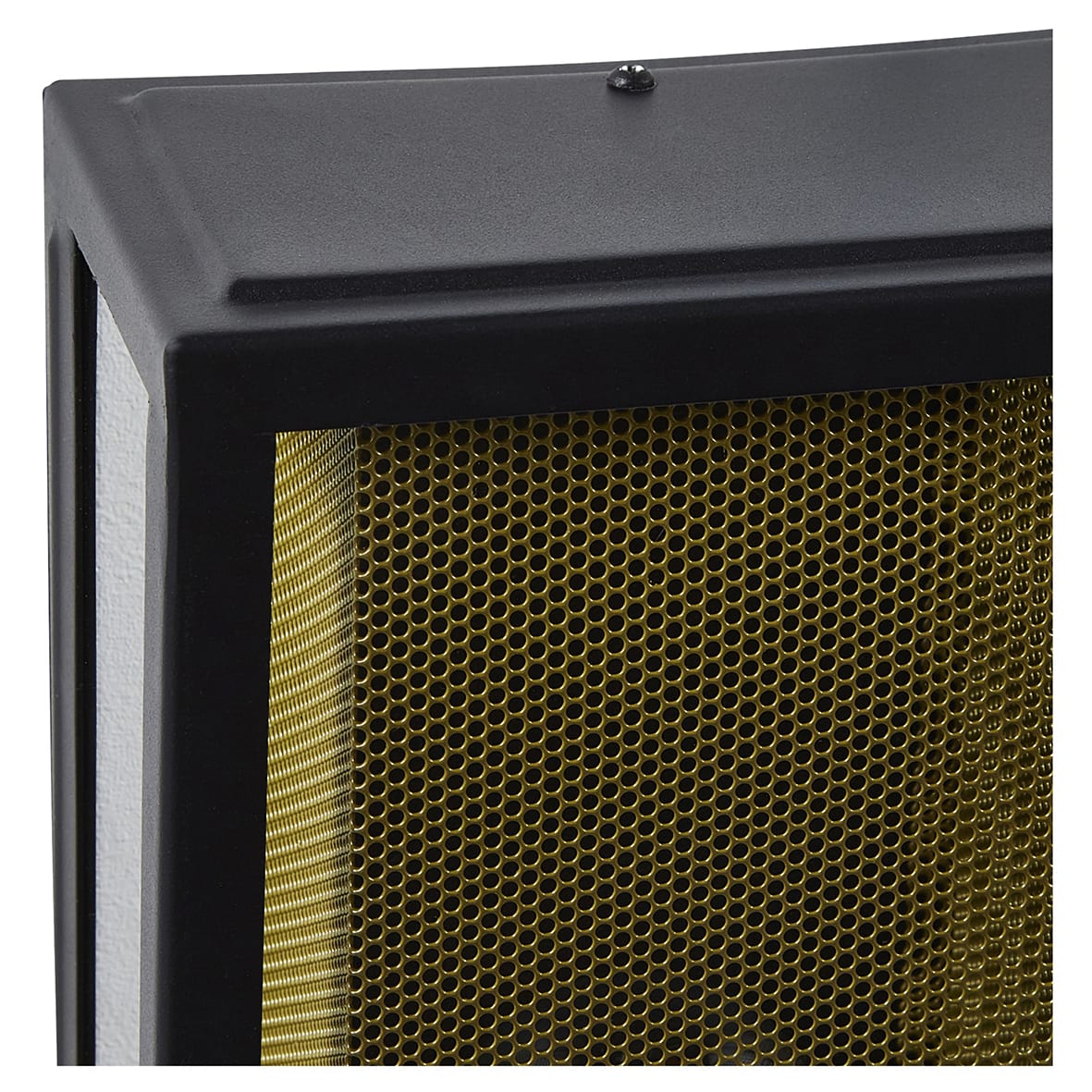 Forum Zink Cuba Outdoor Wall Lantern Light - IP44 - Black with Brass Mesh Insert - view 4