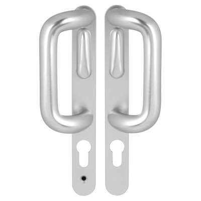 528G/3641N uPVC Patio Lock Door Handle - Euro - LH - Silver - view 2