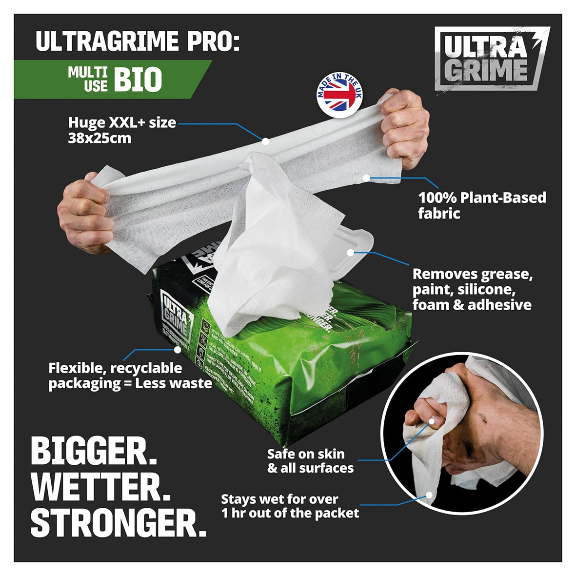 Pro XXL+ Bio Multiuse Wipes - Pack of 100 - view 3