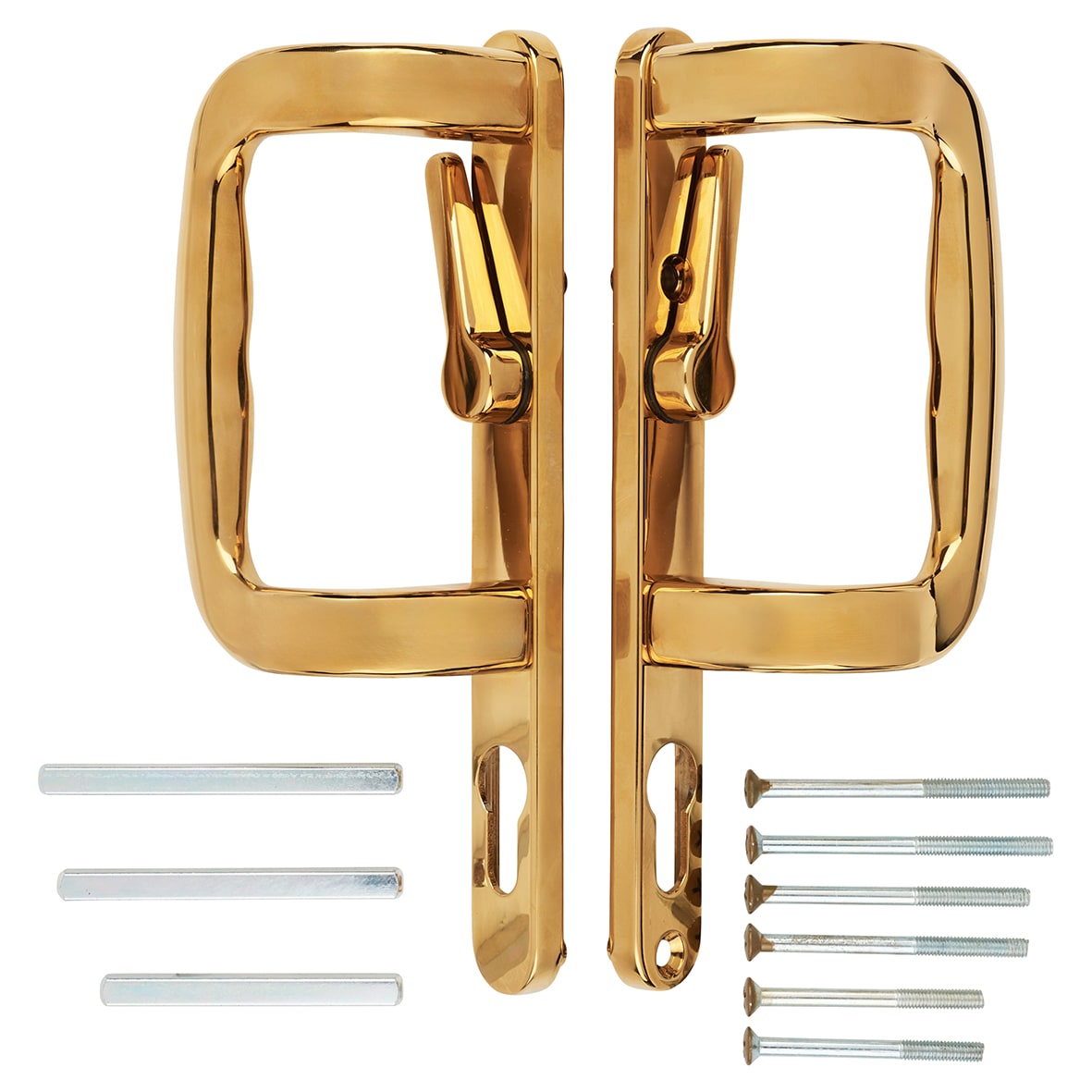 Gold uPVC Patio Euro Lock Door Handles - view 6