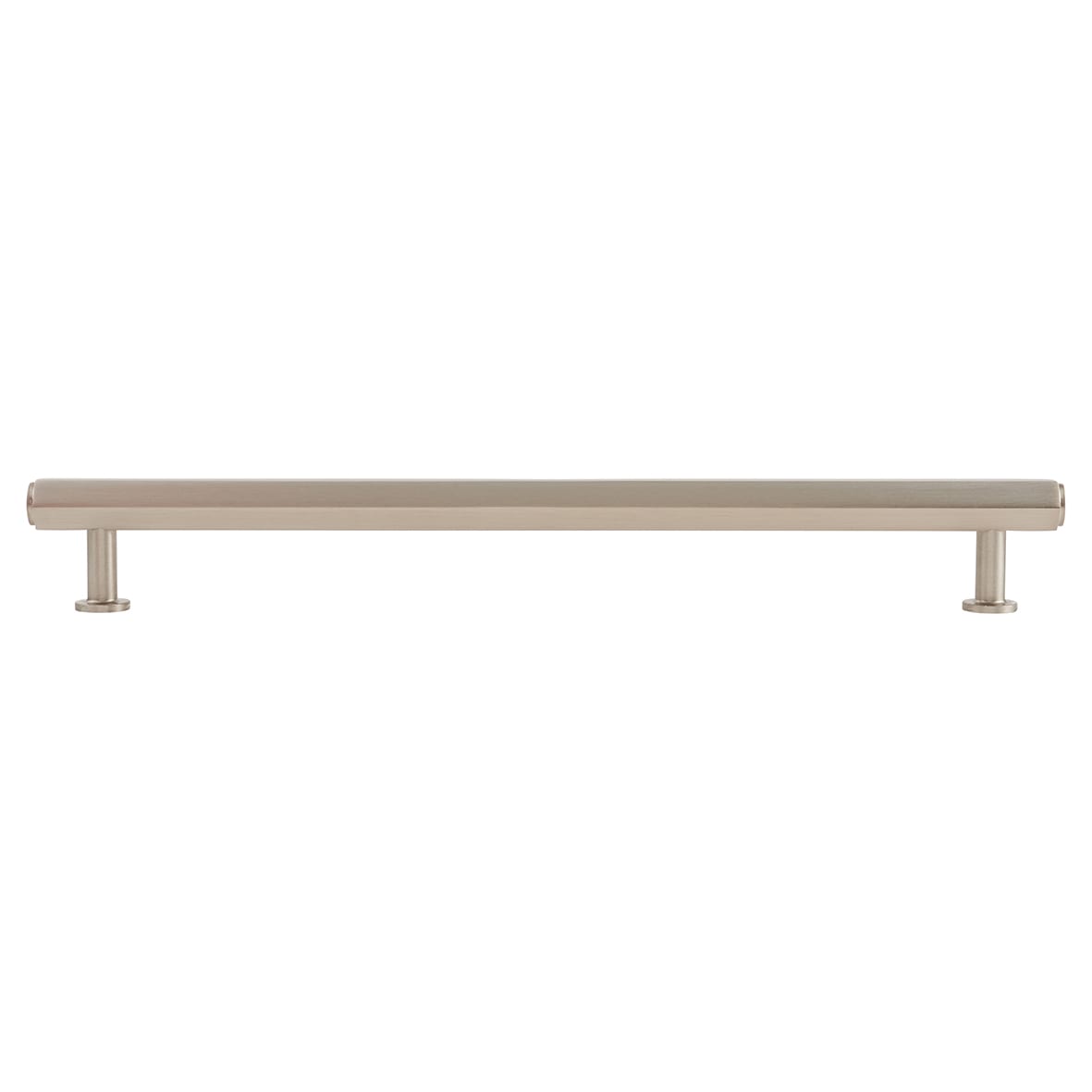 Vesper Hex 14mm T-Bar Cabinet Pull Handle - 224mm Centres - Satin Nickel - view 2
