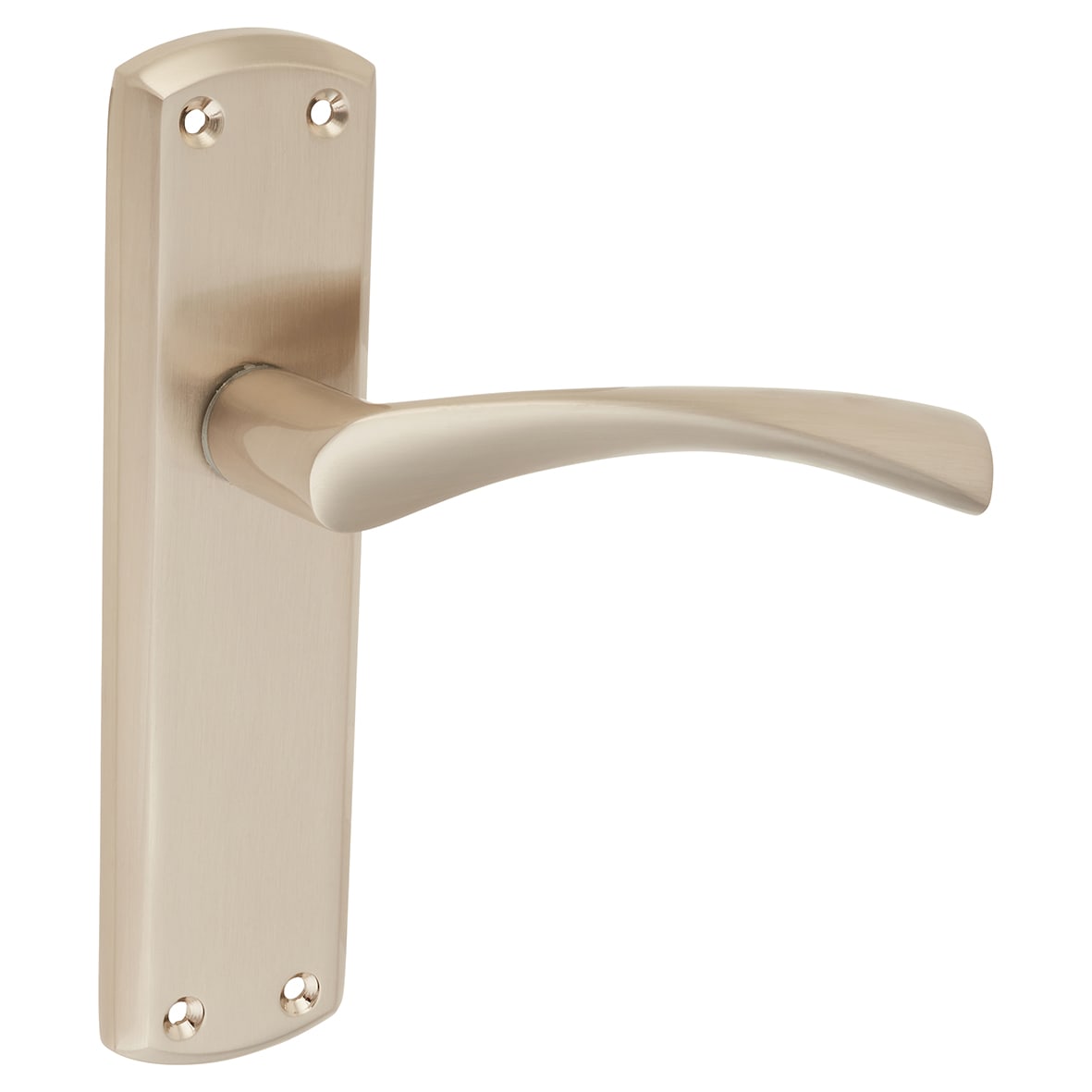 Satin Nickel Latch Door Handles - Monza Range - 175 x 45mm - view 2