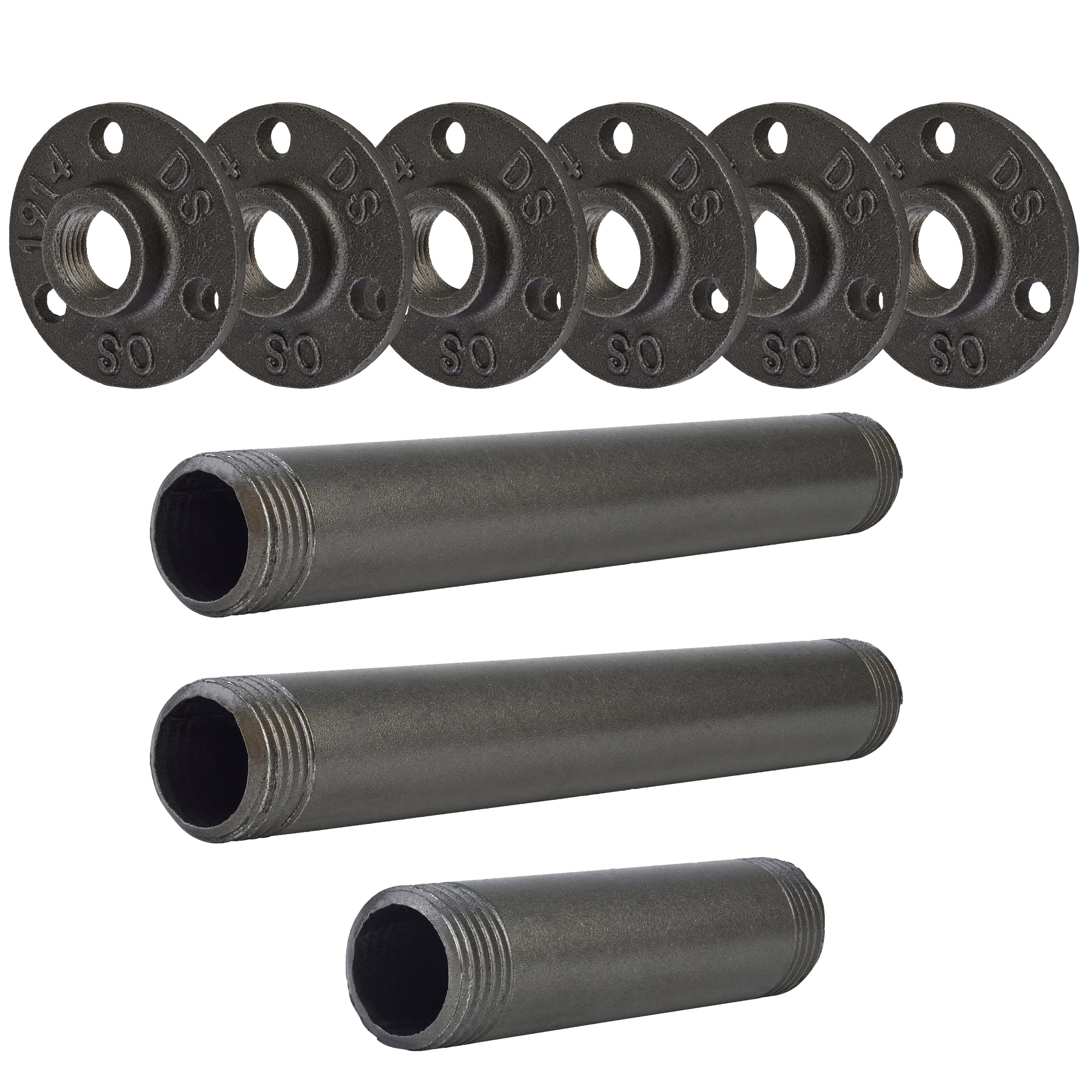 1/2" Pipe Single Candle Holder - Grey - Pack of 3 - view 3