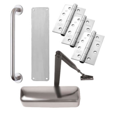 Satin Stainless Steel Pull Handles Door Pack - view 2
