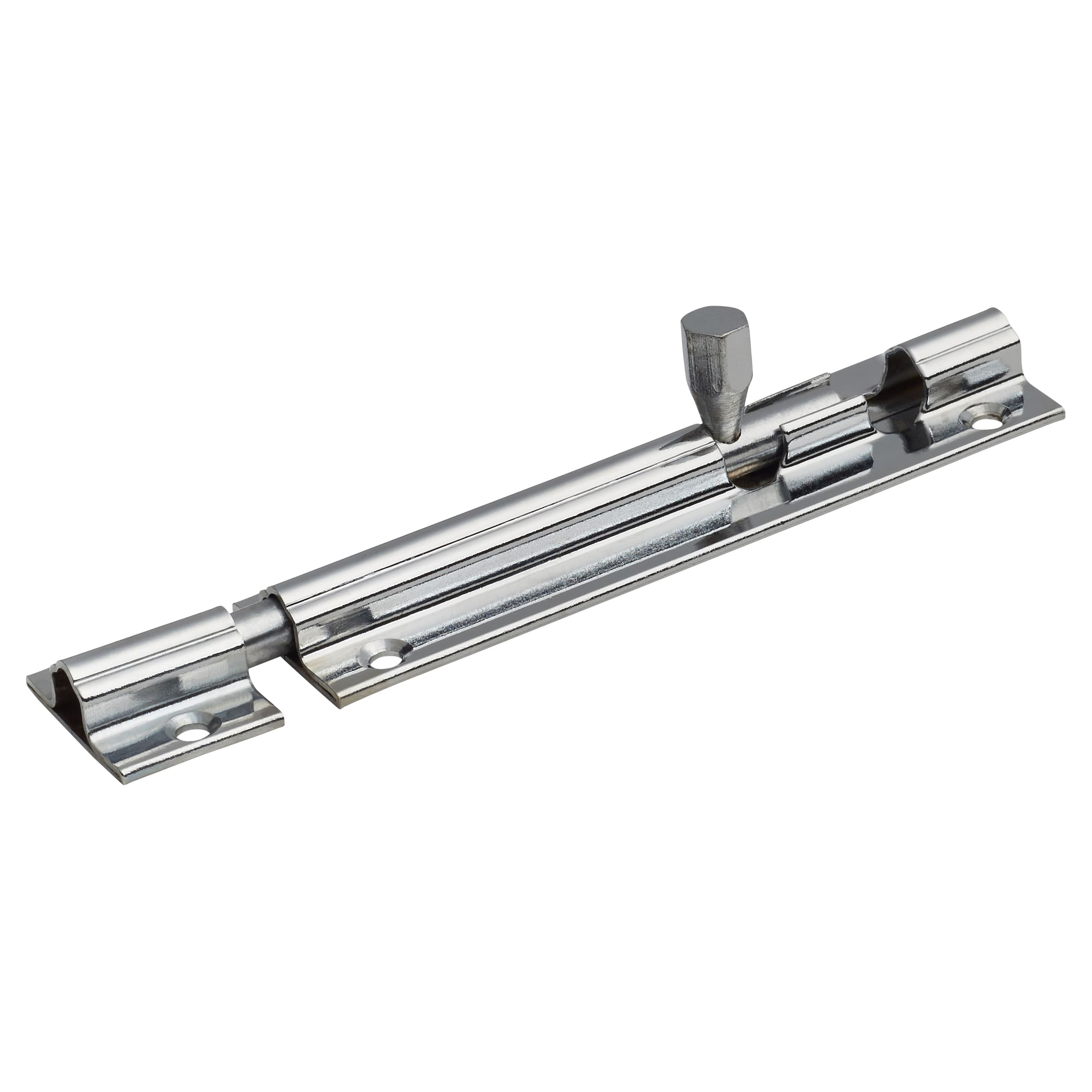 Polished Chrome Straight Barrel Bolt - Budget Range - 100 x 25mm - view 2