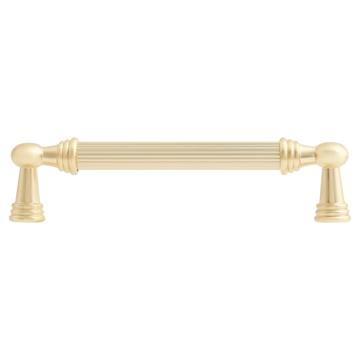 Whitby Lines 10mm T-Bar Cabinet Pull Handle - 128mm Centres - Satin Brass - view 2