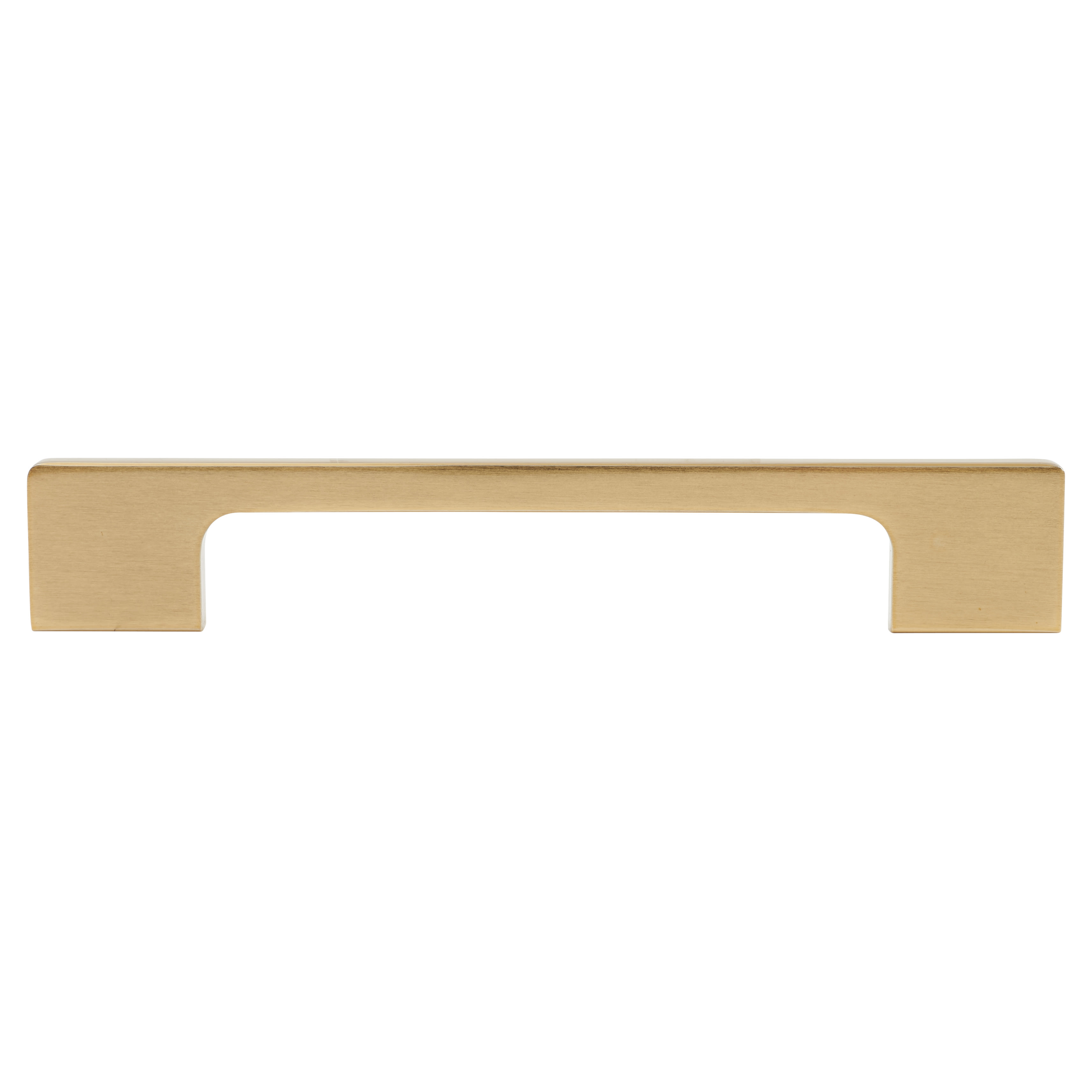 8mm Slim D-Bar Cabinet Pull Handle - 160mm Centres - Satin Brass - view 2