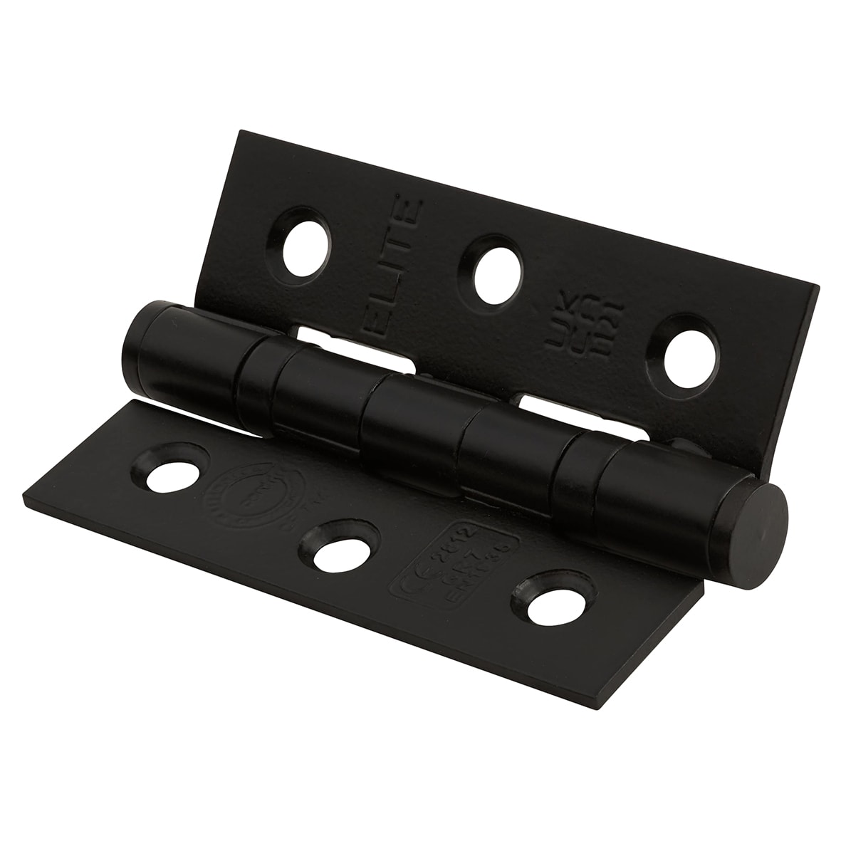 Twin Ball Bearing Grade 7 Butt Fire Door Hinge - 75 x 50 x 2mm - Matt Black - Pair - view 2