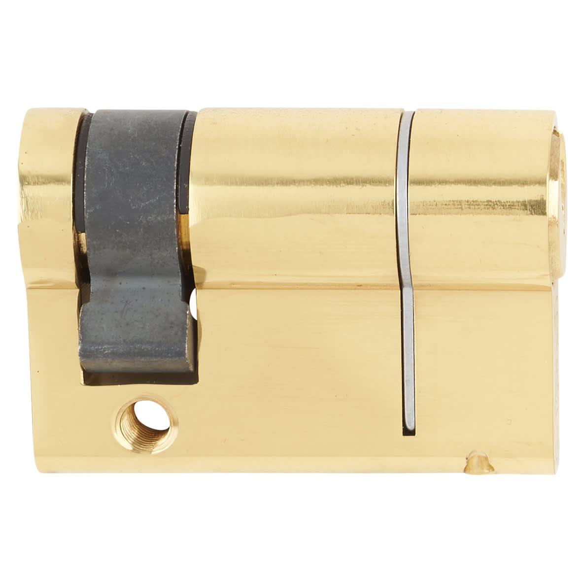 1 Star 6 Pin 46mm Euro Single Cylinder - 36 + 10mm - Polished Brass - Keyed to Differ - view 2