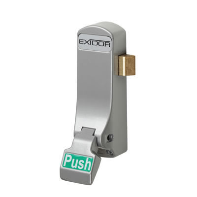 297 Single Door Push Pad Latch - Timber Door - Silver - view 2