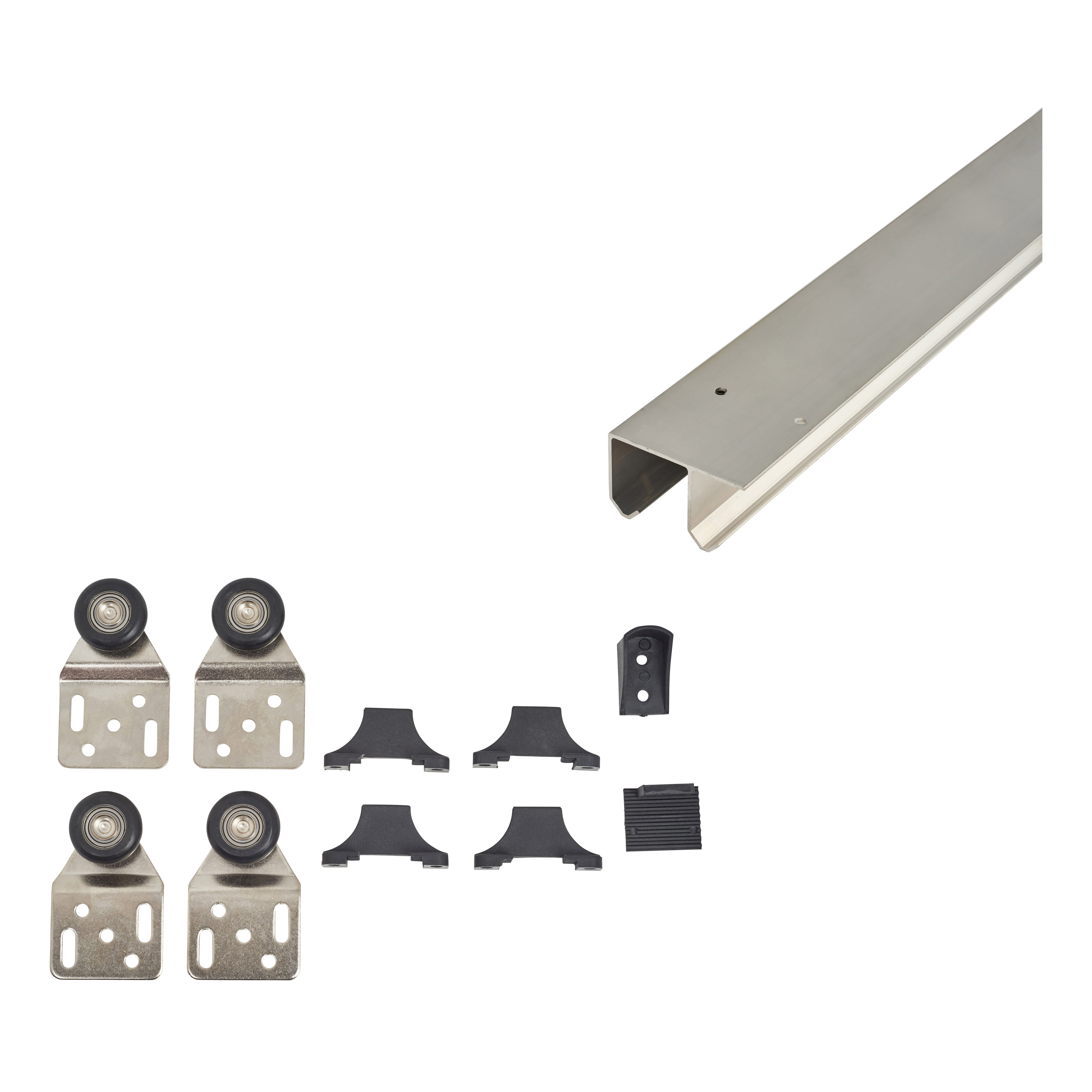 Double Wardrobe Top Sliding Door Kit - 3000mm Track - 30kg Max Door Weight - view 3
