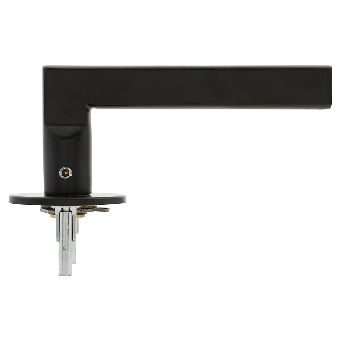 Matt Black Door Handles on Round Slim Rose - Schema Rita Range - view 5