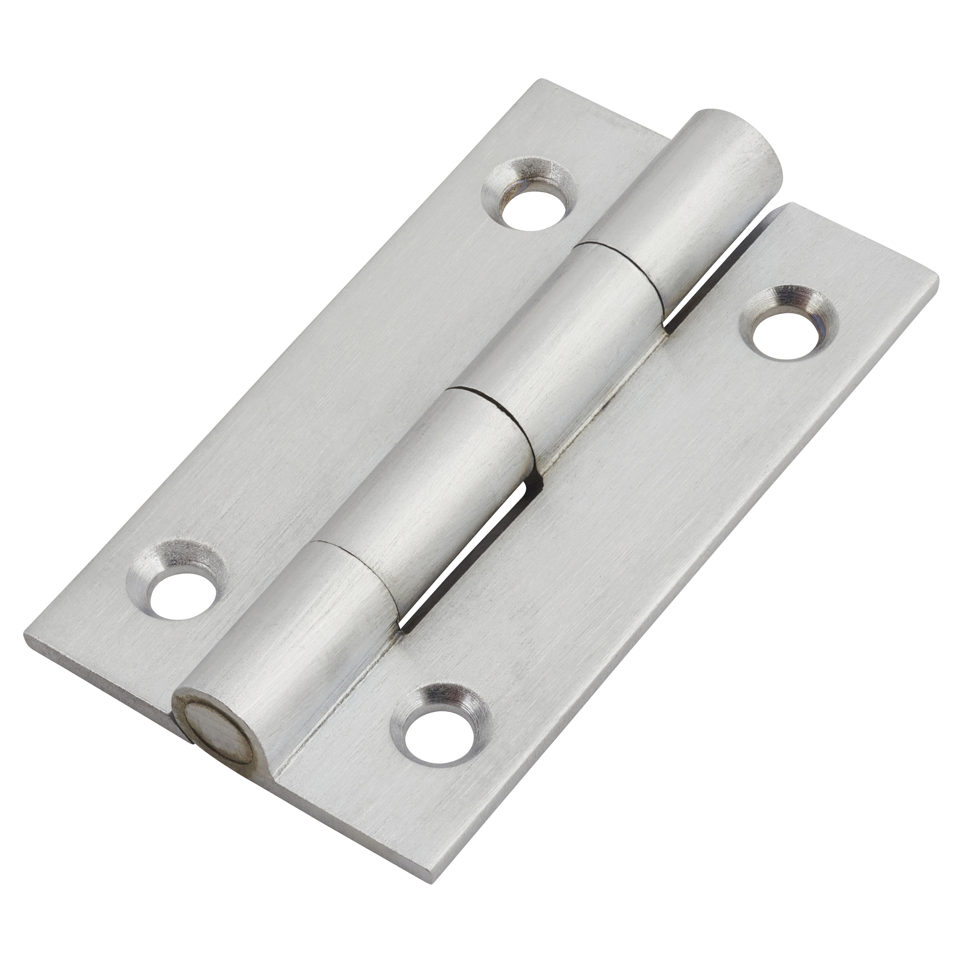 Solid Drawn Butt Cabinet Hinge - 38 x 22 x 1.45mm - Satin Chrome - Pair - view 2