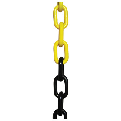 Plastic Chain - 6mm Link - 5m Length - Yellow/Black - view 2