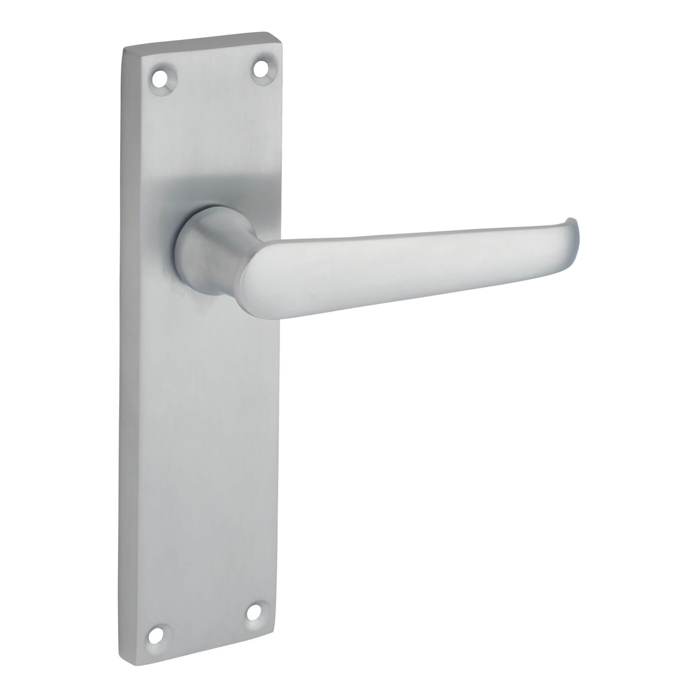 Satin Chrome Victorian Straight Latch Door Handles - 155 x 42mm - view 3