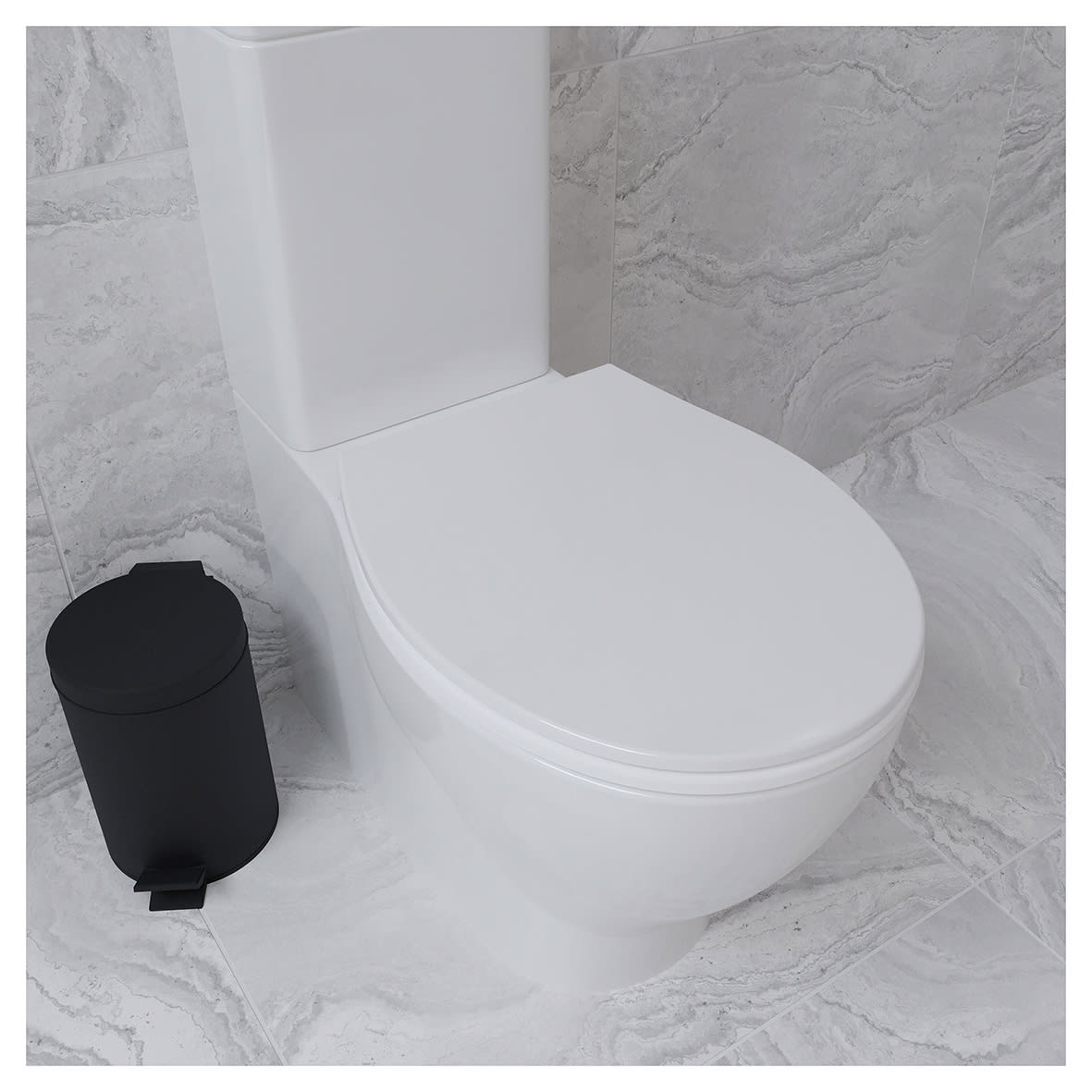 Capri Soft Close Toilet Seat - White - view 5