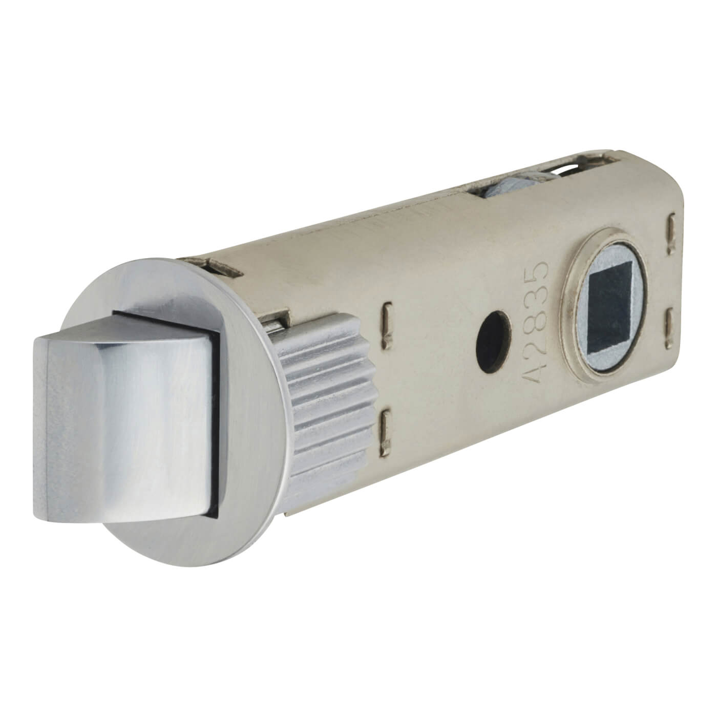 FastLatch Push-Fit Bolt Through Tubular Latch - 73mm Case - 57mm Backset - Round - Polished Chrome - view 3