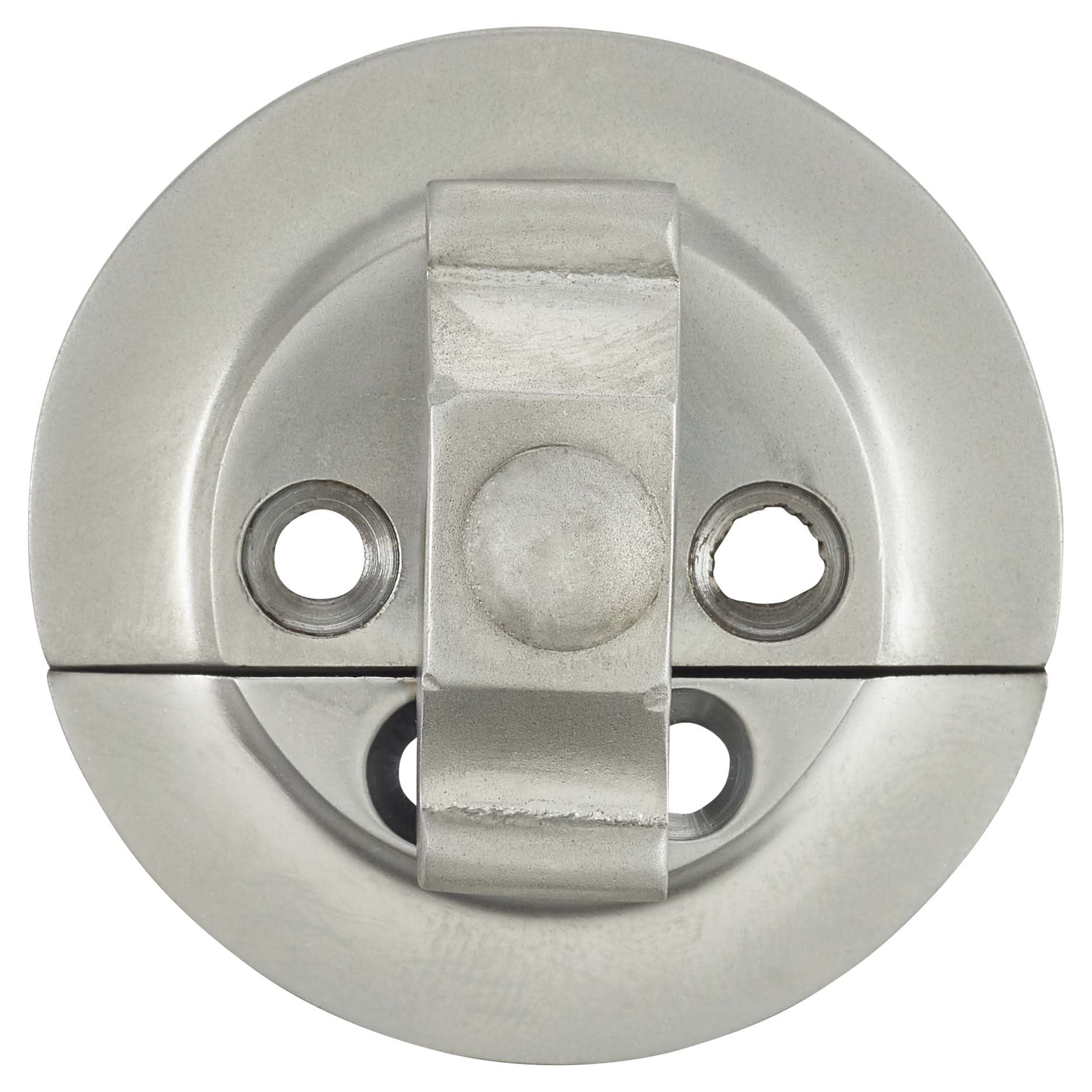 Round Butterfly Catch - 38mm Diameter - Satin Chrome - view 3