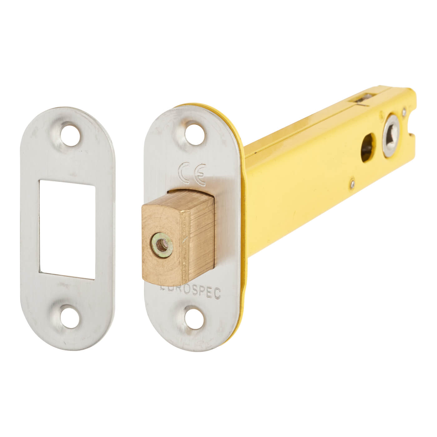 5mm Bolt Through Tubular Bathroom Deadbolt - 127mm Case - 108mm Backset - Radius - Satin Stainless - view 2