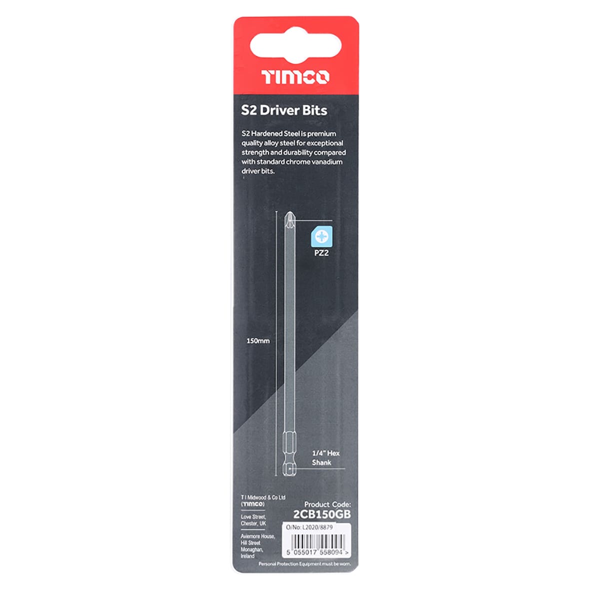 Steel Driver Bit - Pozi - - 150mm Length - view 4
