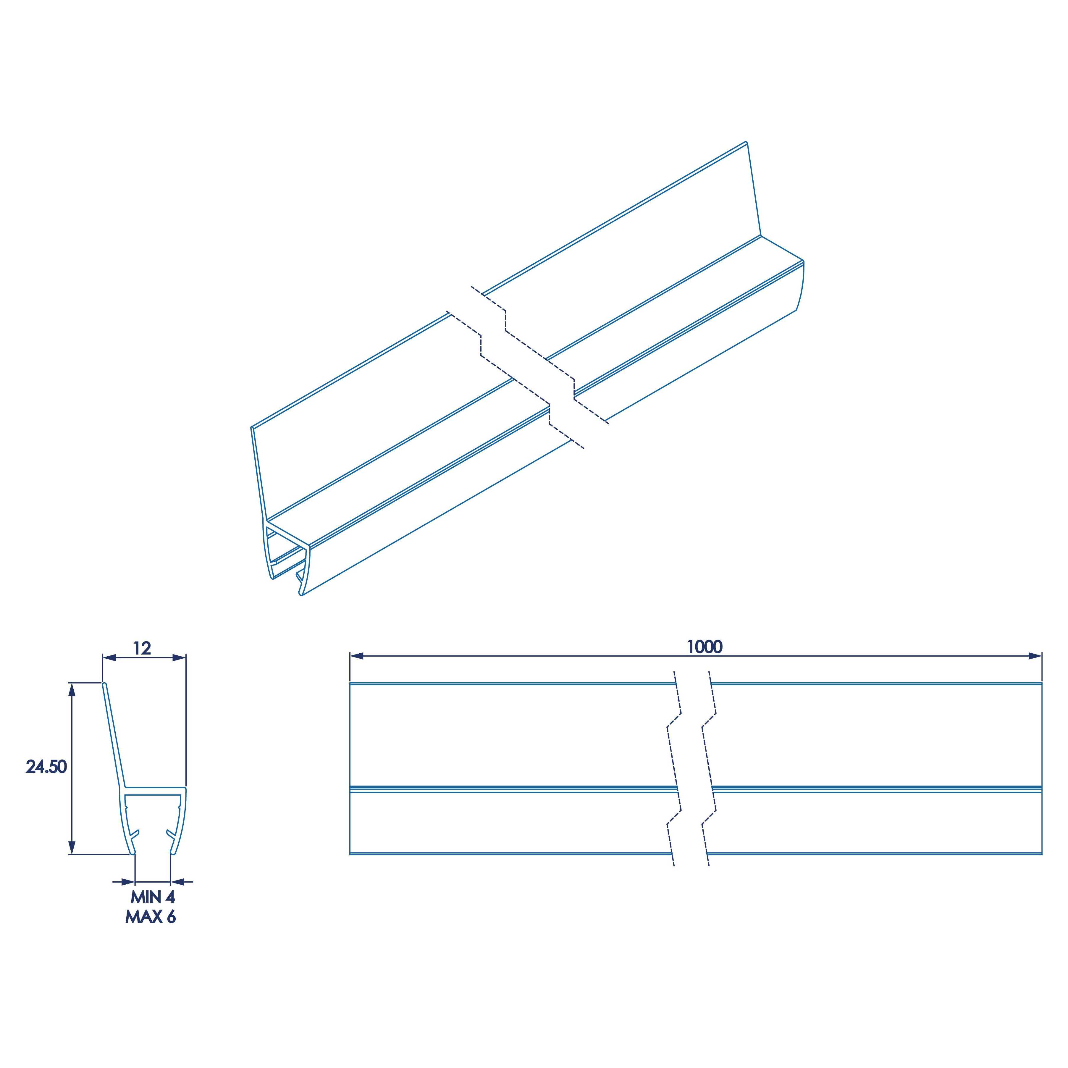 Clear PVC Shower Seal - Seal and Wipe - Suits 4-6mm Glass - view 6