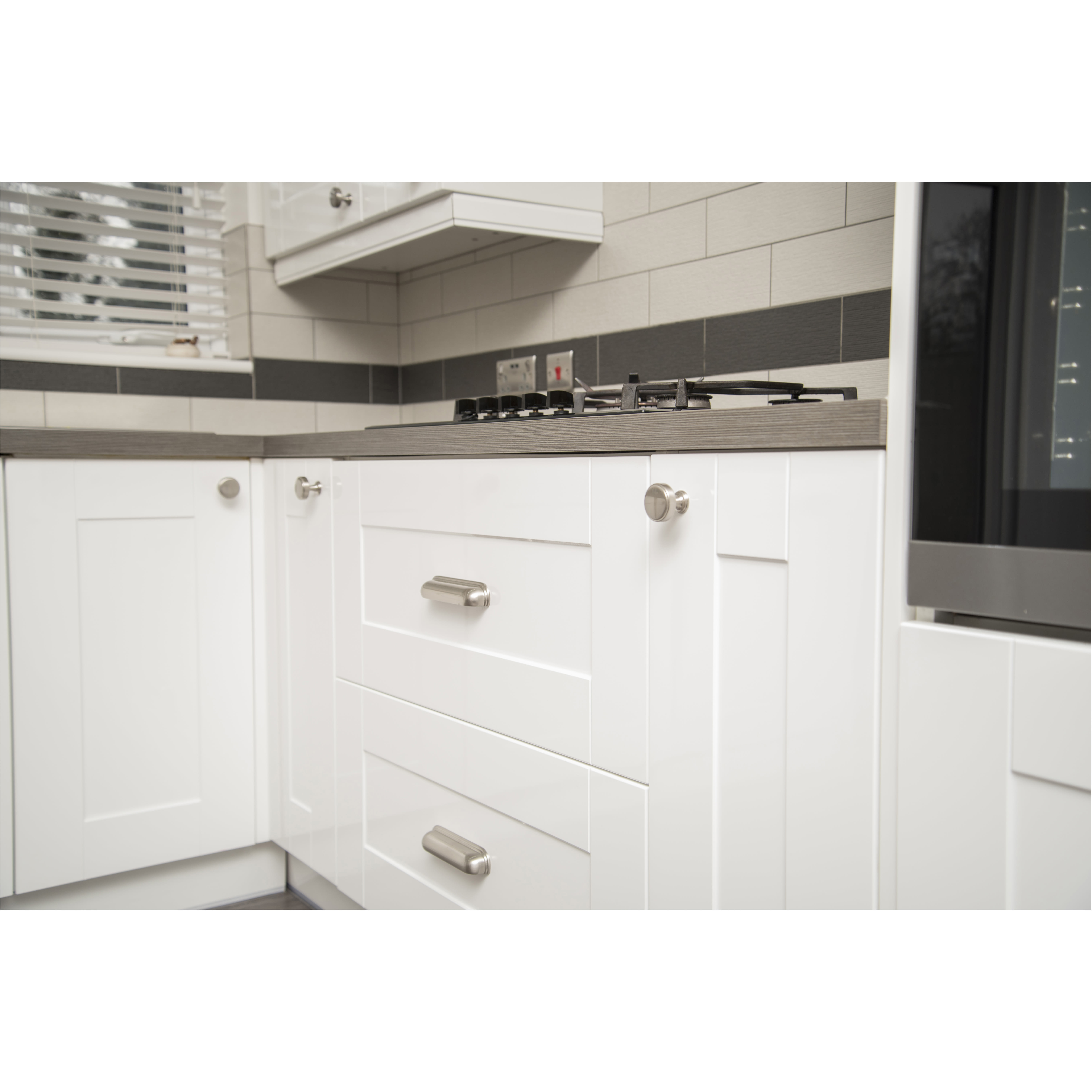 Crofts & Assinder Calgary Round Cabinet Knob - 40mm Diameter - Brushed Satin Nickel - view 5