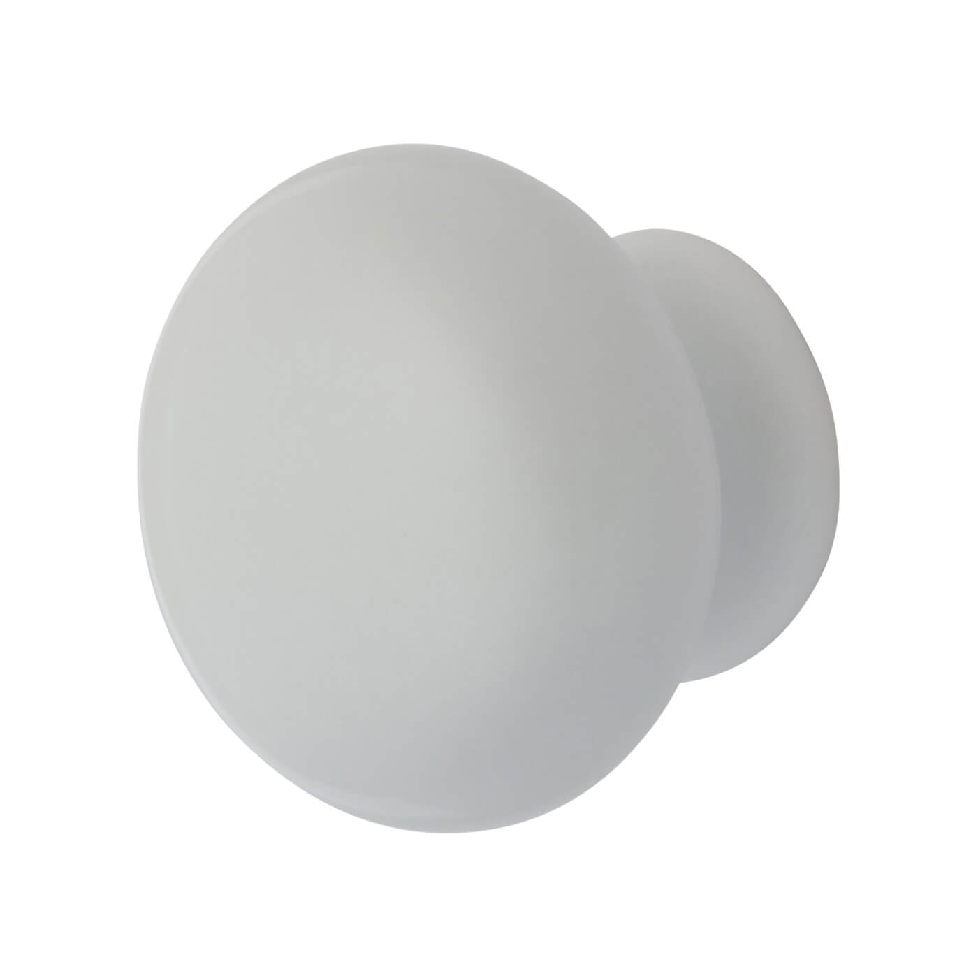 Ceramic/Porcelain Round Cabinet Knob - 40mm Diameter - White - view 2