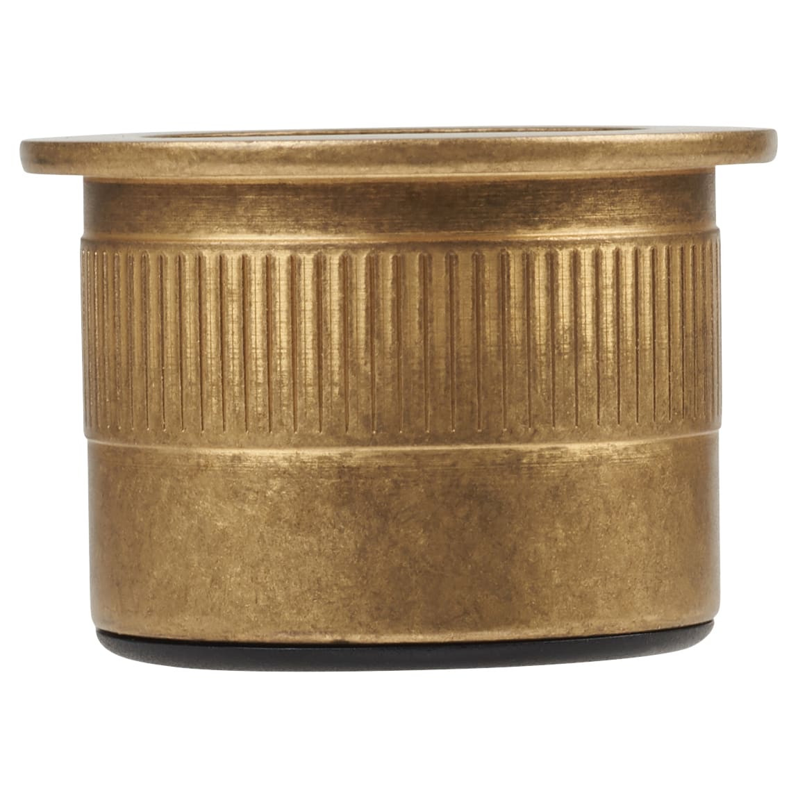 Round Door Edge Flush Pull - Satin Brass - view 3