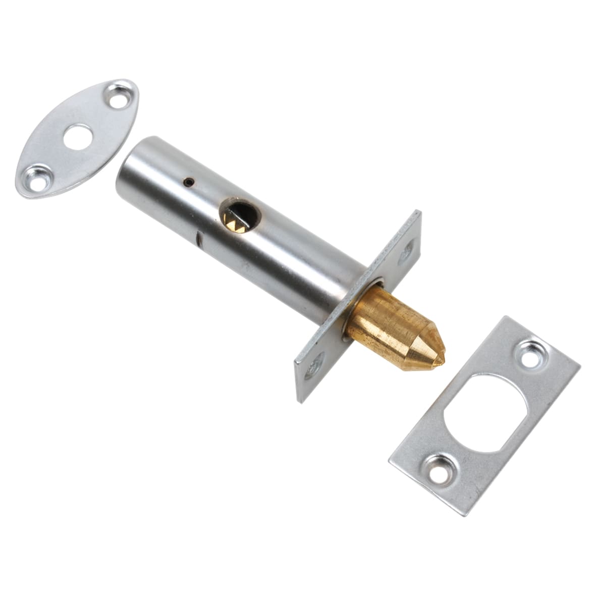 British Pattern Door Rack Bolt - Satin Chrome - Pack of 2 with 1 Key - view 2