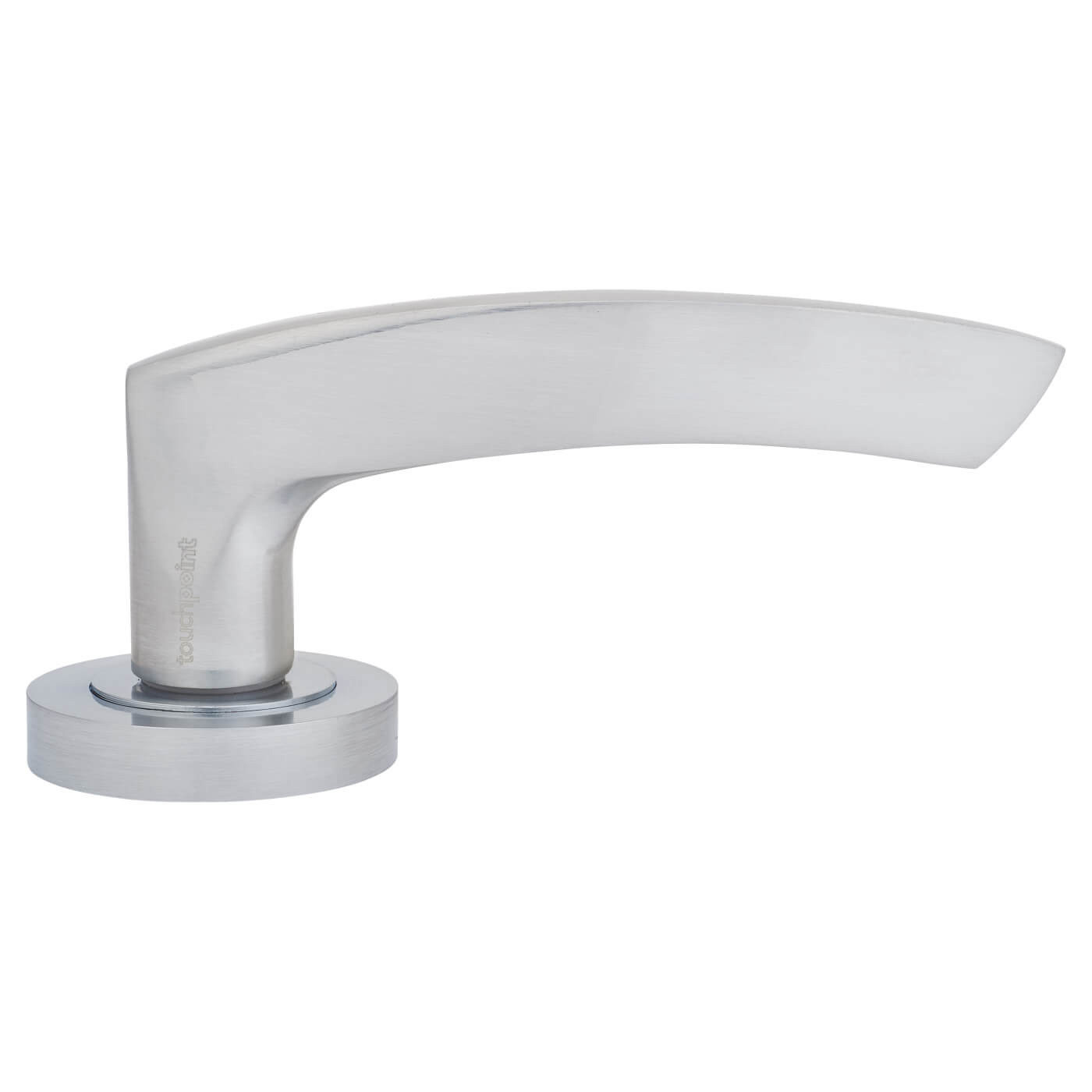 Satin Chrome Door Handles on Round Rose - Aston Range - view 3