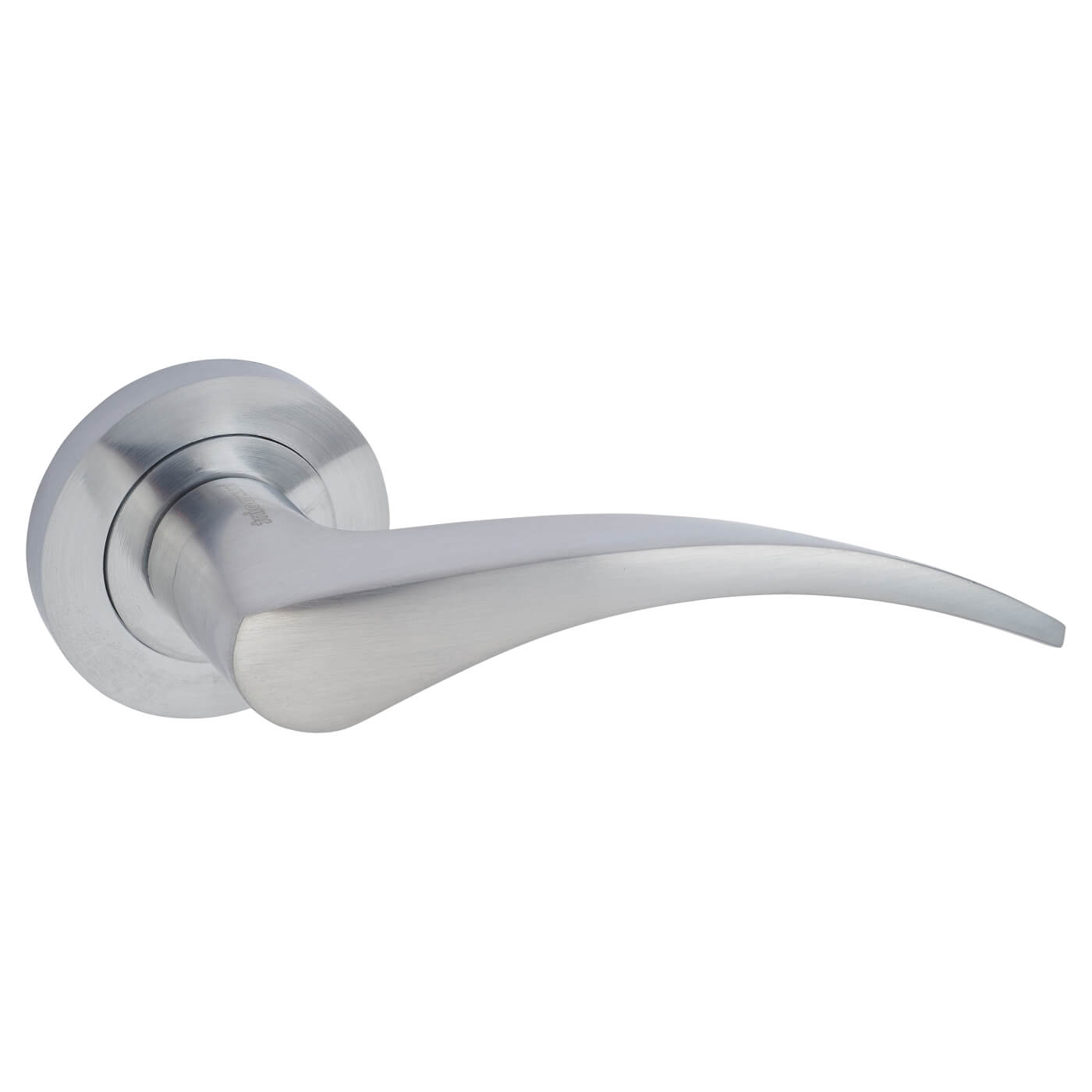 Satin Chrome Door Handles on Round Rose - Aston Range - view 4