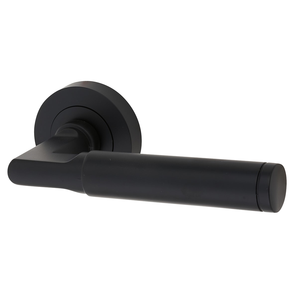 Brass Matt Black Latch Door Handles on Rose Ultimate Door Pack - Belas Rage - view 2