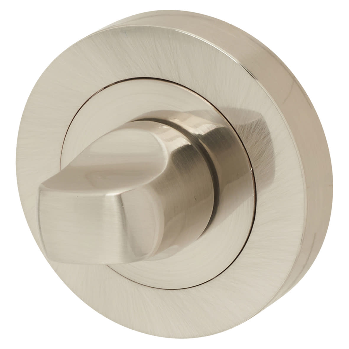 Bathroom Turn & Release - 50mm Diameter - Satin Nickel - view 2